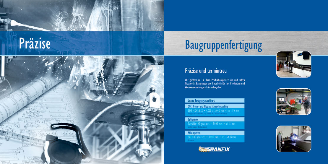 SPANFIX Stahl- und Maschinenbau GmbH SPANFIX Broschuere Musterseite - Erstellt von SPIRIT MARKETING