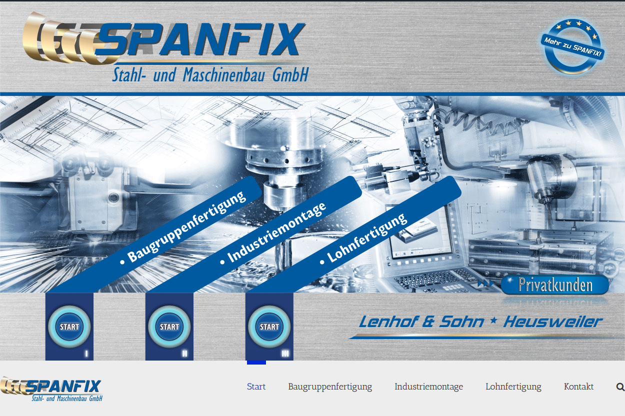 SPANFIX Stahl- und Maschinenbau GmbH SPANFIX Heusweiler Firmenkundenseite